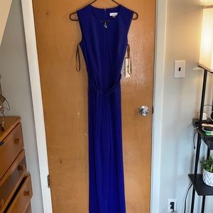 Calvin Klein blue jumpsuit.